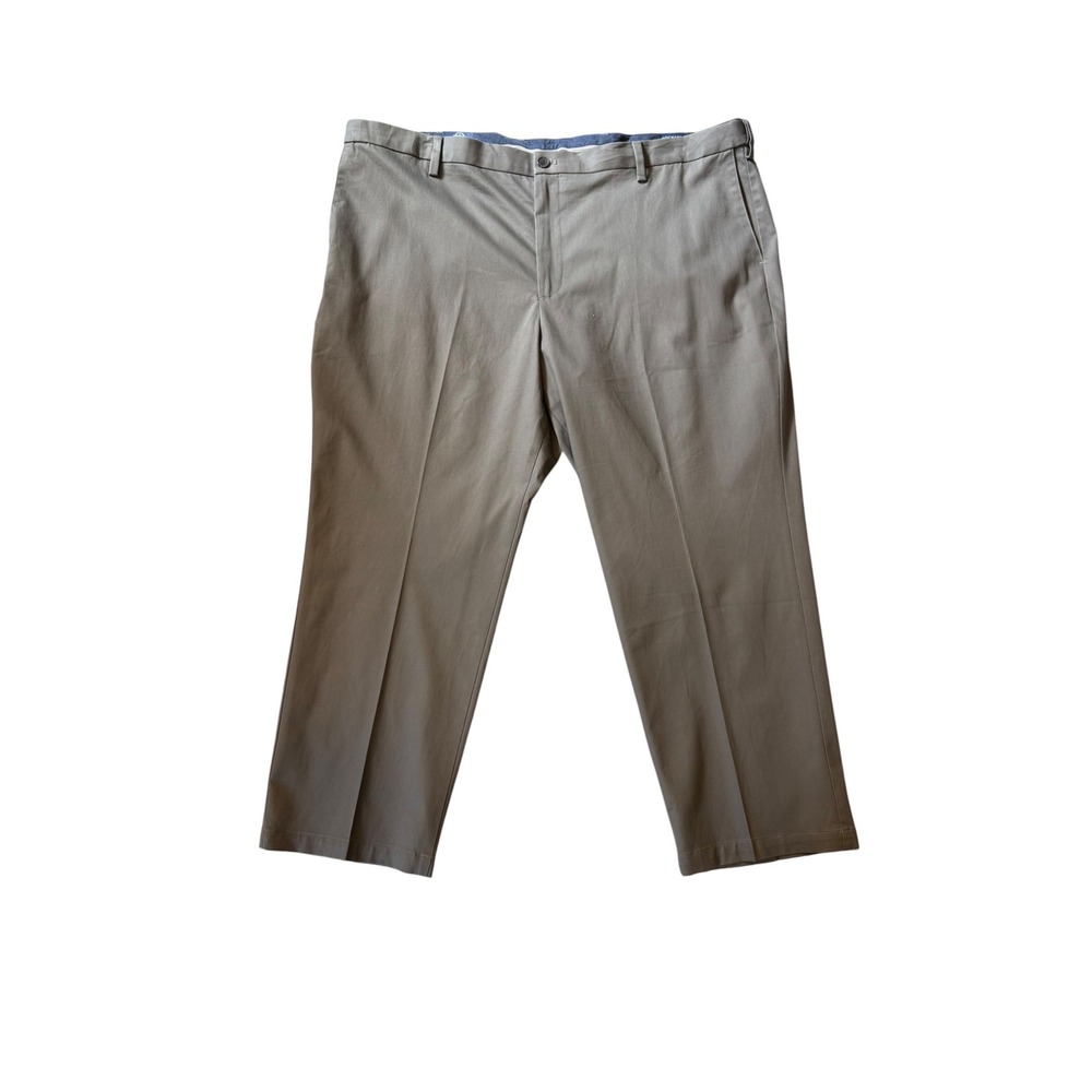 Dockers Mens Signature Khaki Big & Tall Classic Fit Pants 48x29 Olive Grey NEW